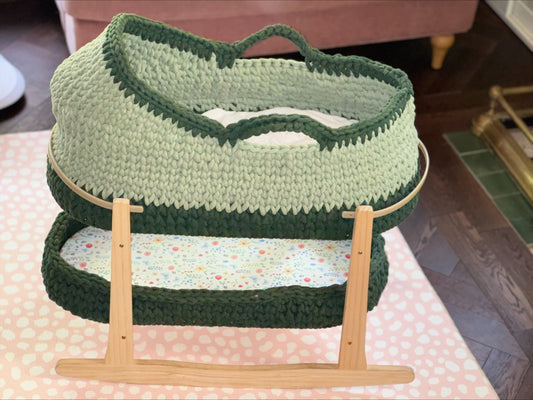 Standard Handmade Crochet Moses Basket (75x34cm)