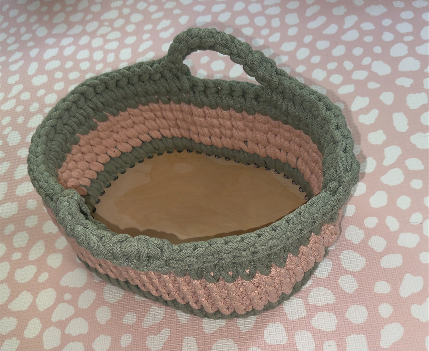 Handmade Crochet Nappy Caddy