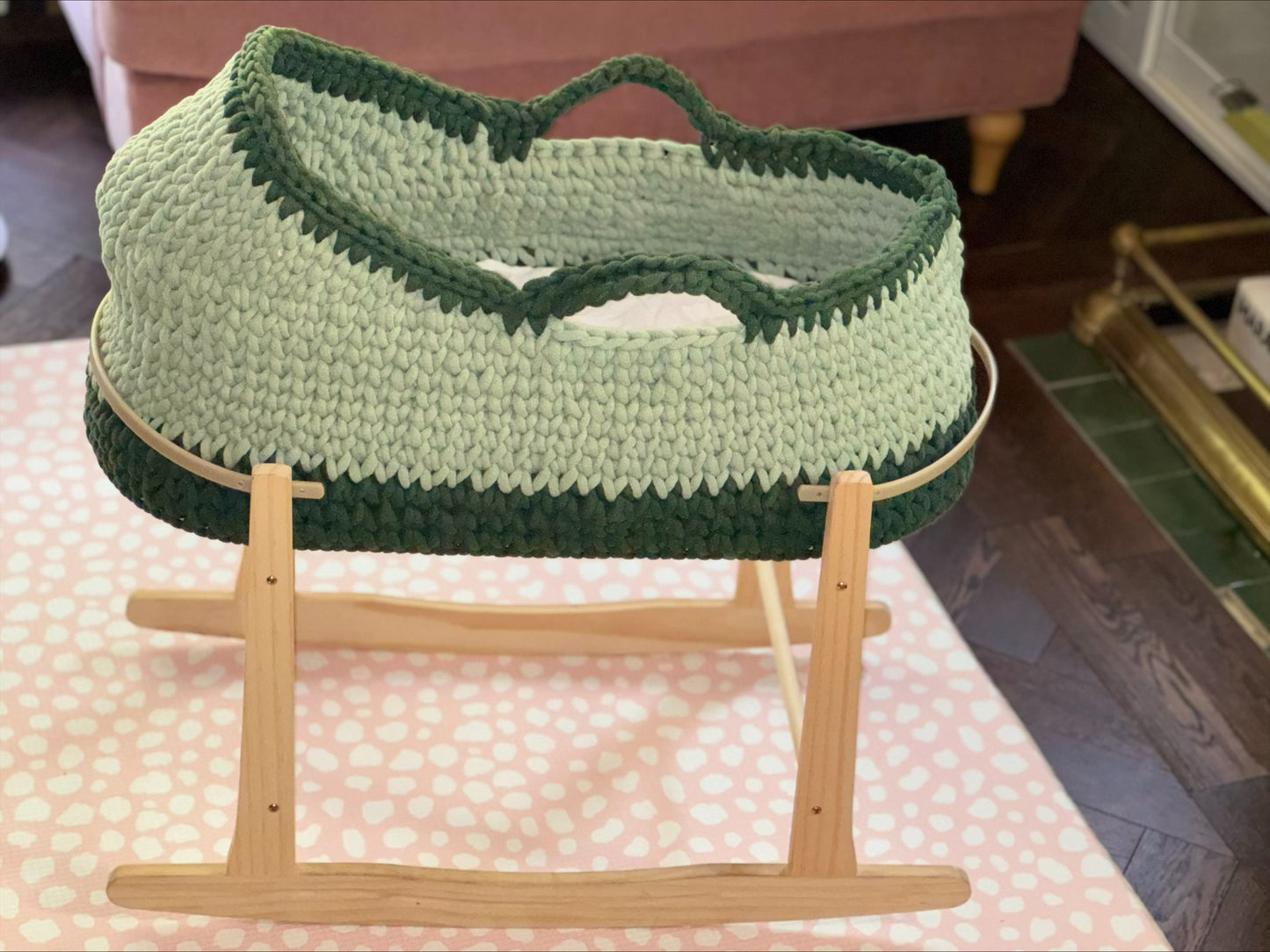 Standard Handmade Crochet Moses Basket (75x34cm)
